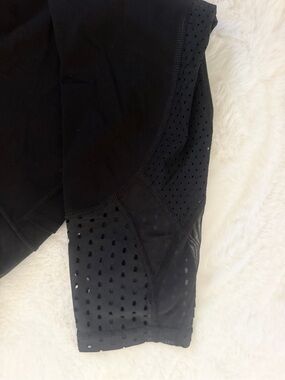 Victoria Secret Sport Black Athletic Leggings with Perforated Mesh Panels